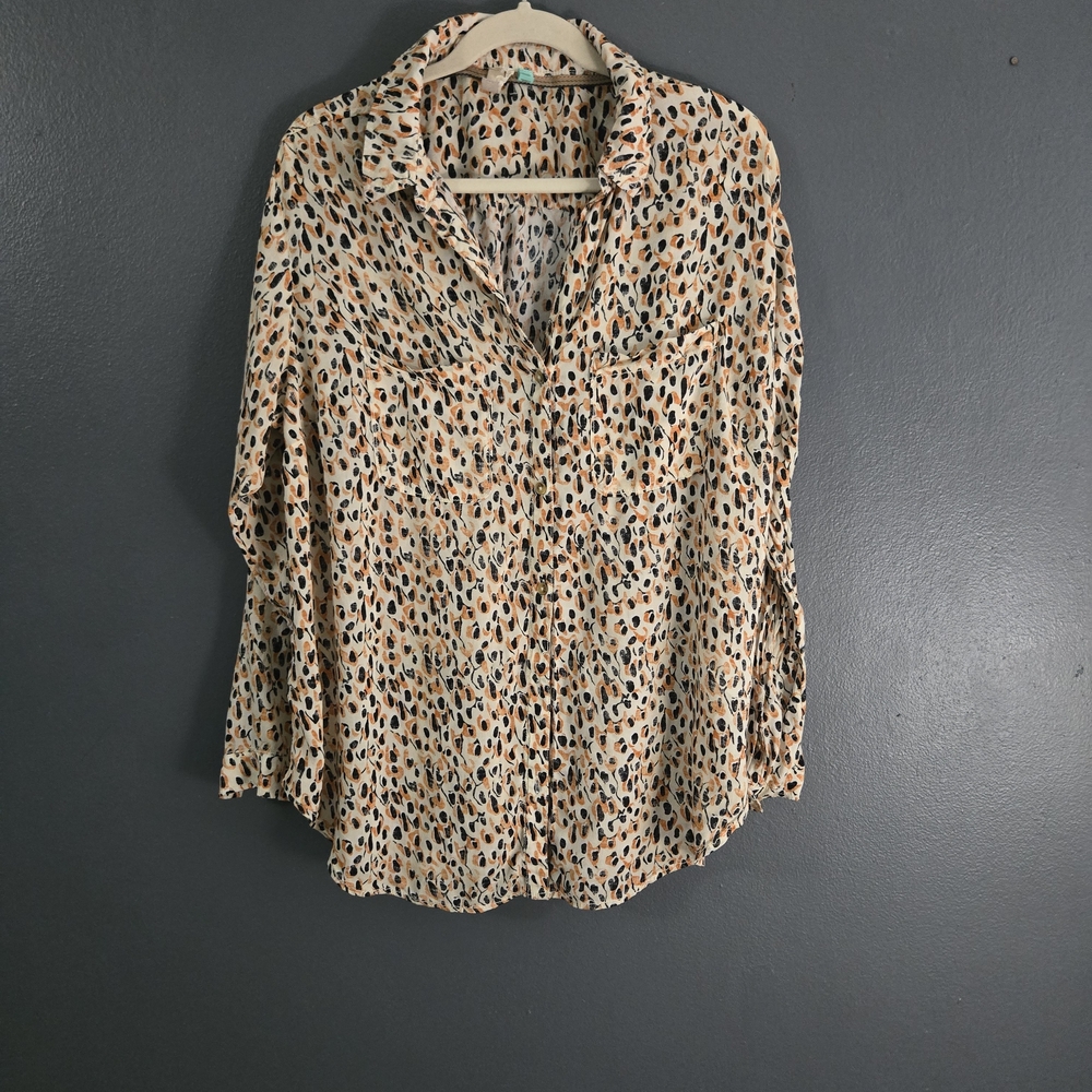 Pilcro Anthropologie The Romy Women's 1X Relaxed Fit Blouse